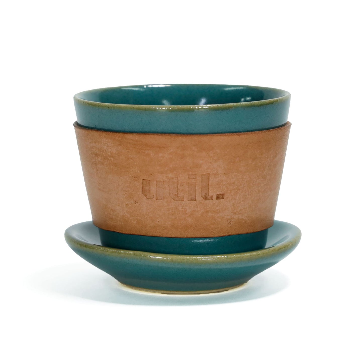 TENOHIRA POT 益子焼+LEATHER