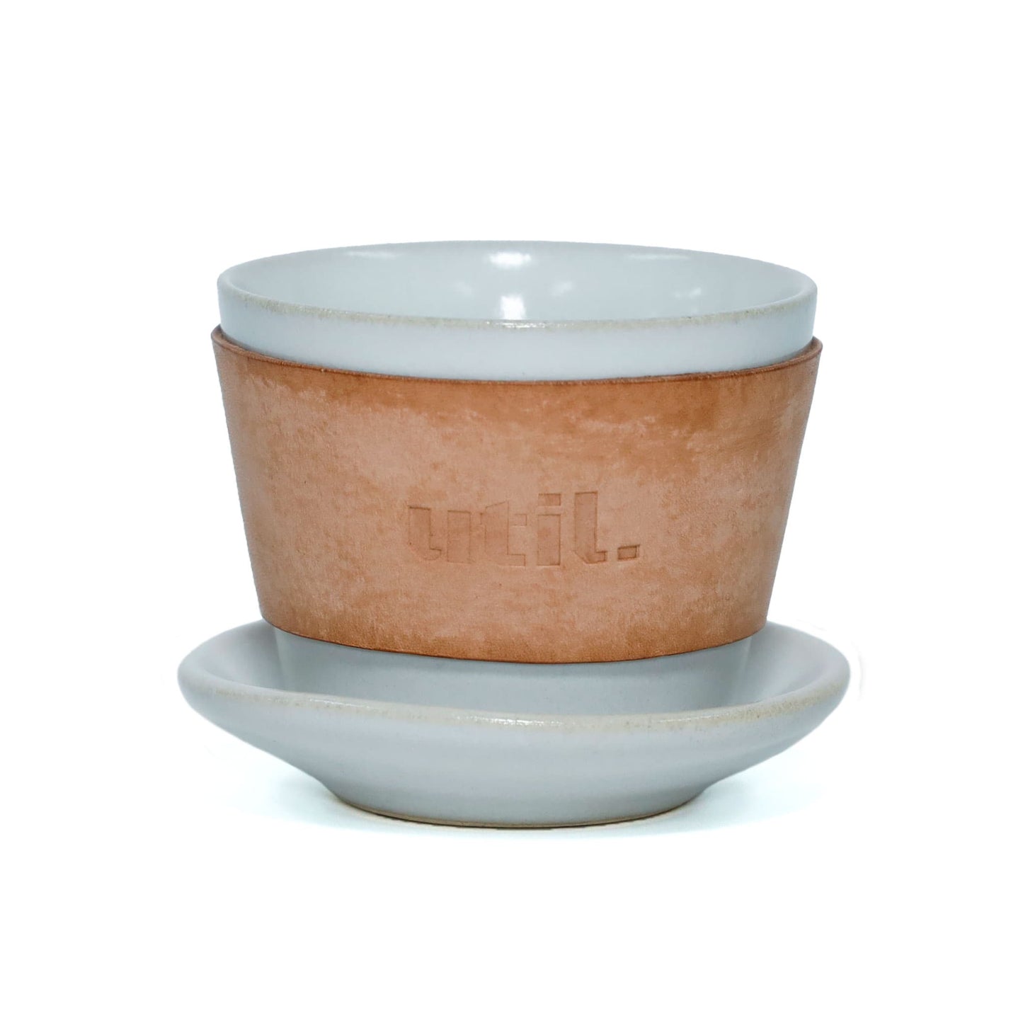 TENOHIRA POT 益子焼+LEATHER