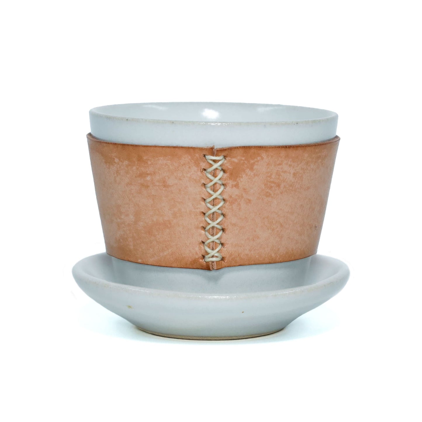 TENOHIRA POT 益子焼+LEATHER