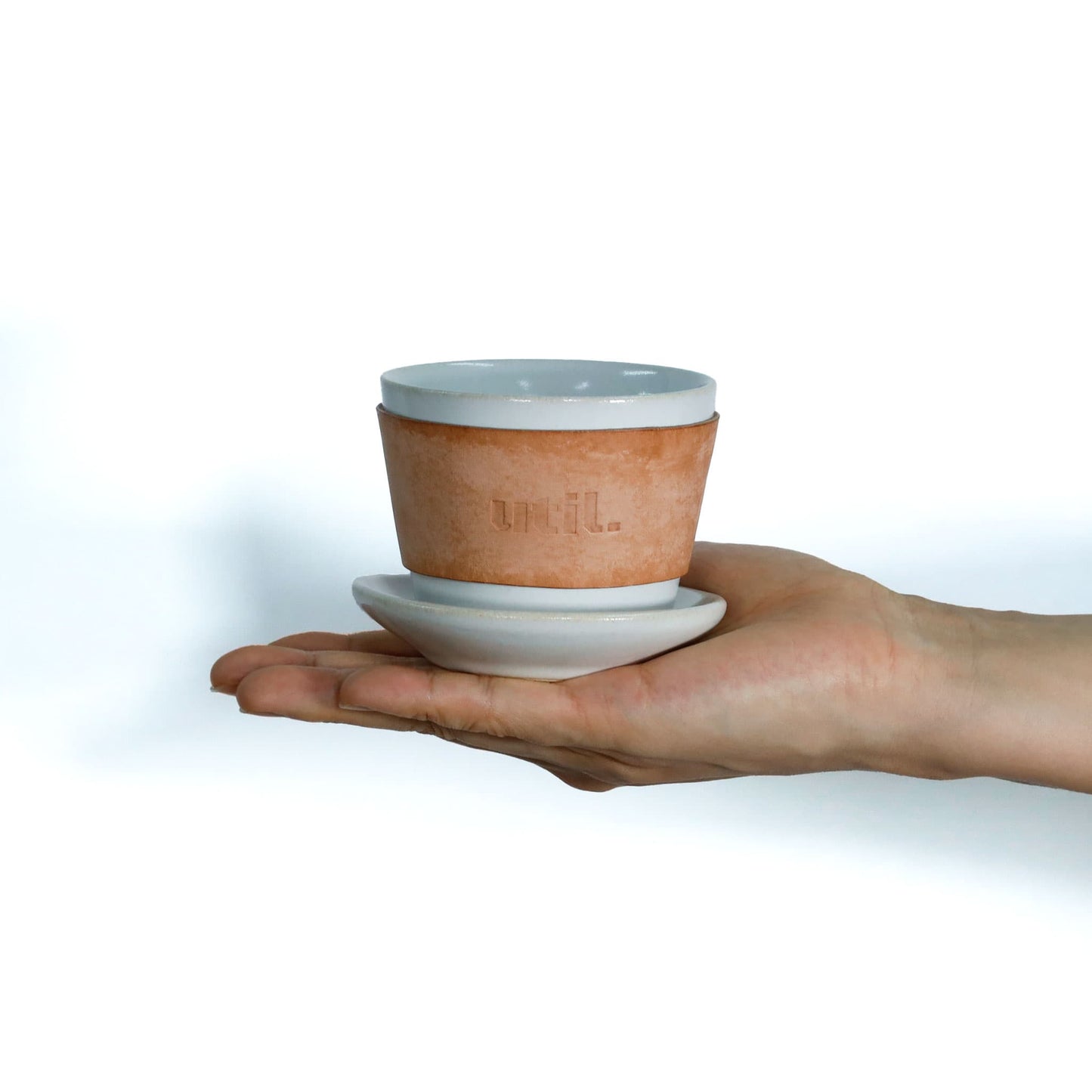 TENOHIRA POT 益子焼+LEATHER